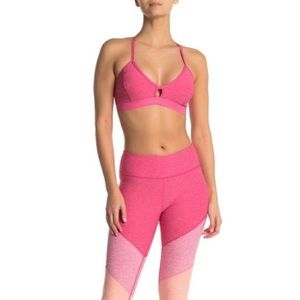 OUTDOOR VOICES Steeplechase Sports Bra in FLAMINGO
